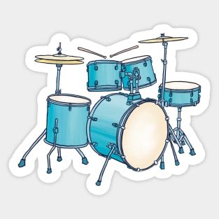 Blue drum kit Sticker